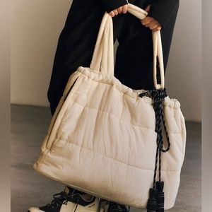 NWT Free People Movement Cool and Cozy Tote- color champagne